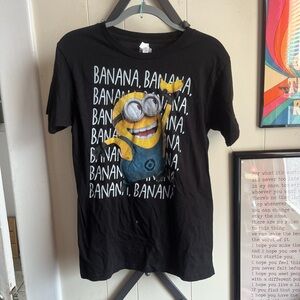 Minions Graphic Black Tee for Men
